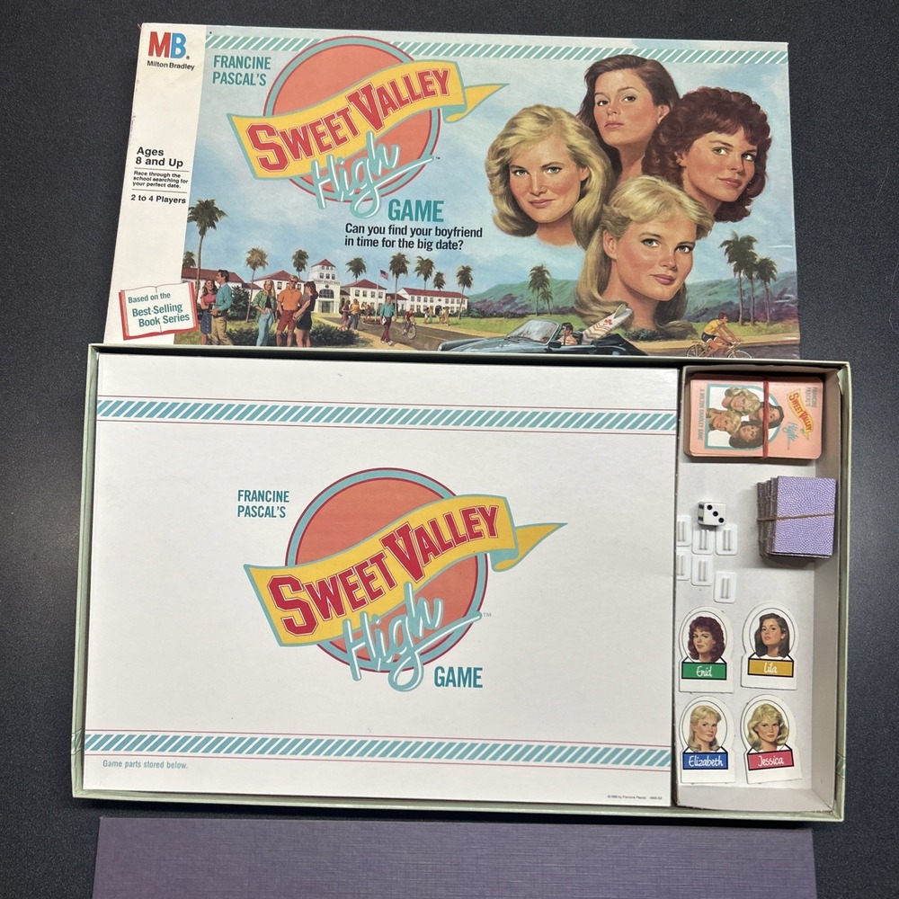 Vintage MB "Sweet Valley High" Board Game 1988 Francine Pascal Complete